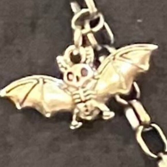 Handcrafted Goth Halloween Scary Evil Eye Bat #2 Unisex Necklace - Picture 9 of 16